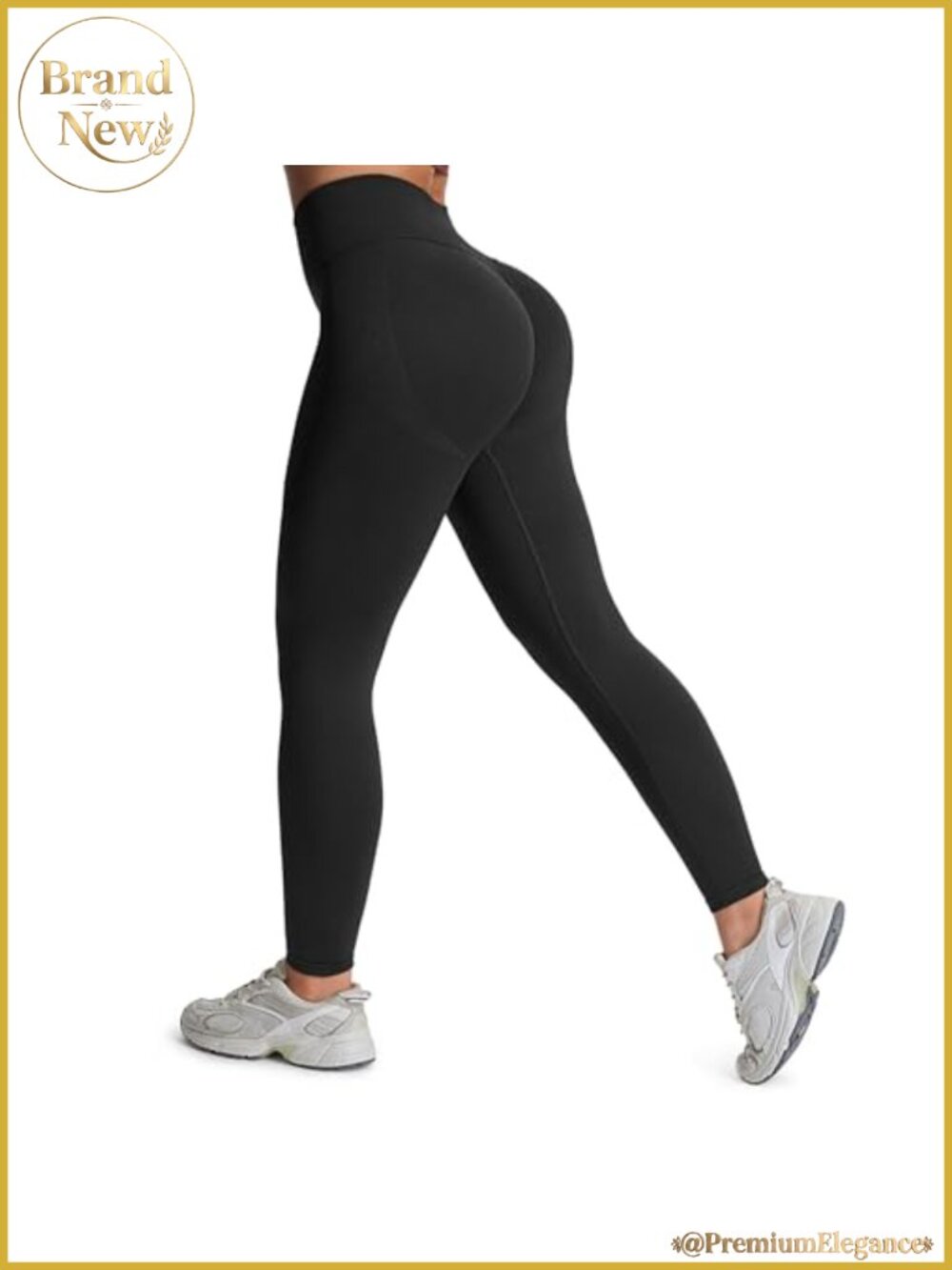 Aoxjox Seamless Workout Leggings 23" High Waisted Scrunch Athletic